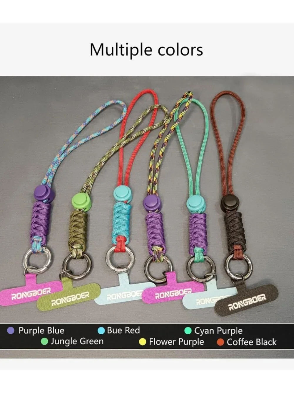 Adjustable Woven Phone Wrist Strap & Key Bracelet for Women - Stylish